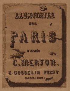 Titel der Radierungen über Paris: Umschlag, 1871