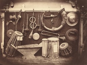 Stillleben mit Musikinstrumenten, um 1863