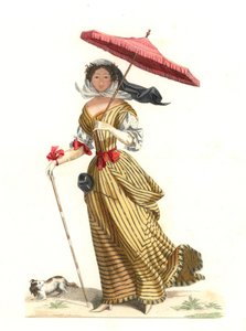 Französische Frau im Sommerkleid