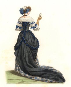 Französische Frau im Stadtkleid, französischer Adel von Edmond Lechevallier Chevignard