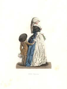 Junge Frau und kleiner Junge, Frankreich von Edmond Lechevallier Chevignard
