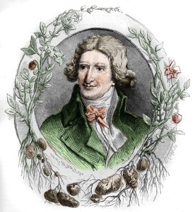 Porträt von Antoine Augustin Parmentier, französischer Militärapotheker und Agronom. Gravur von Edmond Morin