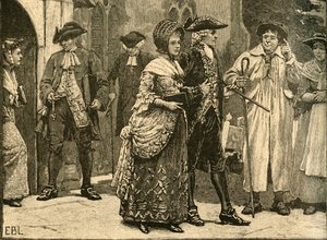 Kostüme zu Beginn der Herrschaft von Georg III., frühe 1760er Jahre, um 1890 von Edmund Blair Leighton