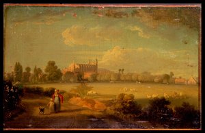 Ein Blick auf Eton von den Spielfeldern, 1822