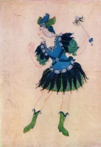 Entwurf für das Kostüm von Momus in der Oper Phebus und Pan von Edmund Dulac