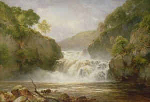 Wasserfälle im Fluss Clyde, Corrie Lynn, Schottland