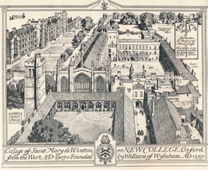 New College, Oxford, um 1905 von Edmund Hort New