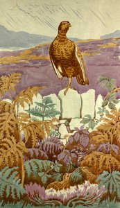 Aussicht auf das Moor, ca. 1930 (Gouache auf Papier) von Edmund Hunter