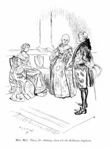 Illustration für Sheridans The Rivals (Gravur) von Edmund Joseph (after) Sullivan
