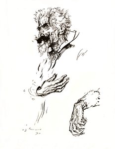 Don Quijote. Federzeichnung aus Linie: Eine Kunststudie, 1923