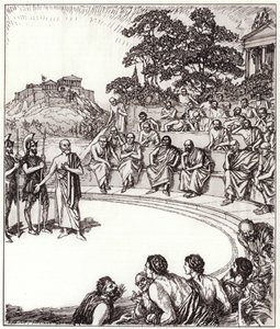 Sokrates vor seinen Richtern von Edmund Joseph Sullivan