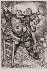 Der erste Teil von König Heinrich IV, Akt II, Szene 4 von Edmund Joseph Sullivan