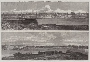 Blick auf Victoria, Vancouver Island, von Hospital Point