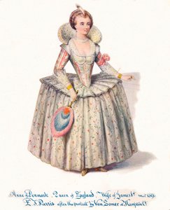 Anne von Dänemark, Königin von England, Ehefrau von James I., 19. Jahrhundert von Edmund Thomas Parris