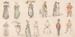 Studien von Figuren: Frauen, Handwerker usw. von Edmund Thomas Parris