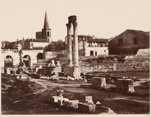 Römisches Theater in Arles, um 1855 von Edouard-Denis Baldus