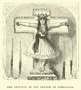 Das Kruzifix in der Kirche von Combapata von Edouard (after) Riou