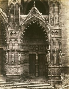 Kathedrale von Amiens (Porte de la Vierge) von Édouard Baldus
