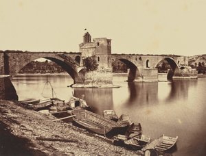 Avignon. Pont St Benezet von Édouard Baldus
