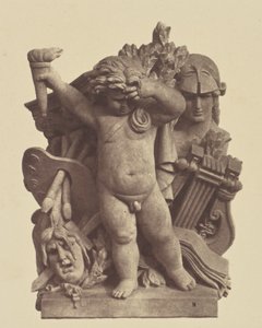 Les Beaux-arts, Skulptur von Nicolas Guillemin, Dekoration des Louvre, Paris von Édouard Baldus