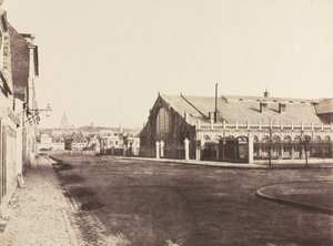 Südgiebel des Bahnhofs Boulogne, um 1855 von Édouard Baldus