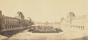 [Der Cour Napoléon mit Blick auf die Tuilerien, Louvre, Paris] von Édouard Baldus