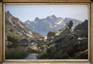 Der Merlat-See, 1901 von Edouard Brun