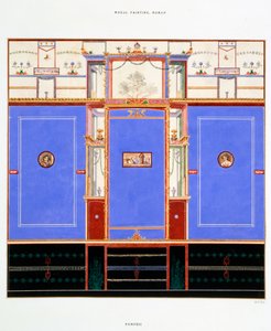 Wanddekoration, Haus der Dioskuren, Pompeji von Edouard Clerievanse