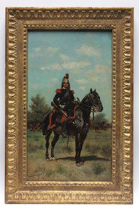 Berittener Dragoneroffizier, 1876