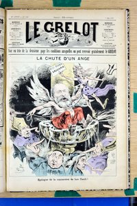 Cover von „Le Grelot“, Nummer 1360, satirisch in Farben