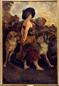 La Carola. Eine Zigeunerin mit ihren Hunden