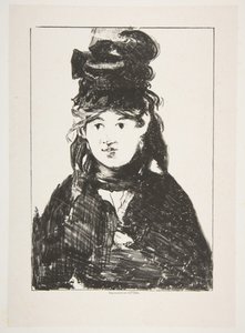 Berthe Morisot in Schwarz, 1872-74 von Édouard Manet