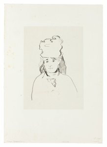 Berthe Morisot im Profil von Édouard Manet