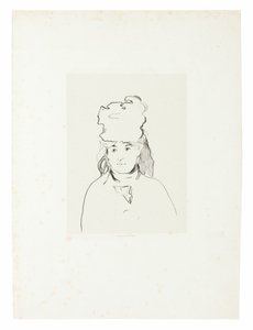 Berthe Morisot im Profil von Édouard Manet