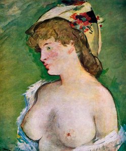 Blonde Frau mit nackten Brüsten, 1878