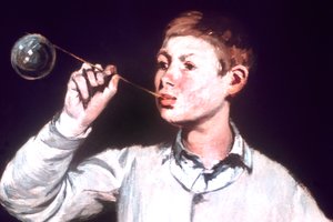 Junge, der Seifenblasen bläst, Detail, 1867