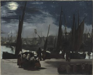 Mondlicht im Hafen von Boulogne von Édouard Manet