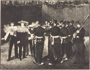 Tod von Maximilian in Queretaro (Die Hinrichtung von Maximilian) von Édouard Manet