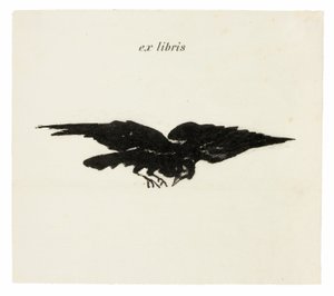Fliegender Rabe: Ex Libris, aus Der Rabe (Le Corbeau)