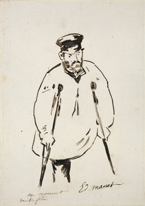 Mann auf Krücken von Édouard Manet