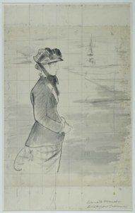 Manet - Annabel Lee am Meer stehend, circa 1881 von Édouard Manet