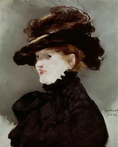 Méry Laurent mit schwarzem Hut, 1882