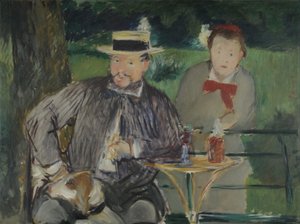 Porträt von Ernest Hoschedé und seiner Tochter Marthe von Édouard Manet