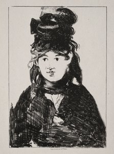 Porträt von Berthe Morisot, 1872 von Édouard Manet