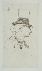 Porträt von Charles Baudelaire im Profil, 1862-67 von Édouard Manet