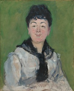 Porträt einer Frau mit schwarzem Fichu von Édouard Manet