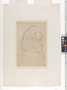 Profil von Eva Gonzales nach links gewandt