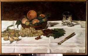 Stillleben, Früchte auf einem Tisch von Édouard Manet