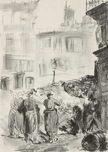 Die Barrikade, 1871, gedruckt 1884