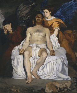 Der tote Christus mit Engeln